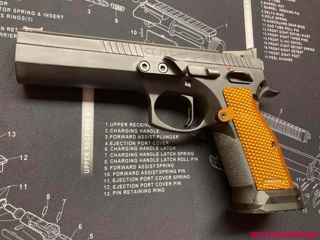 CZ75 Tactical Sports Orange ( Armanov grips ) CZ75 Tactical Sports Orange ( Armanov grips )